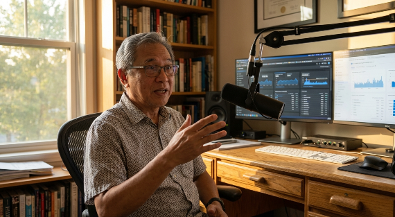 A strategic visualization of global digital publishing market trends in 2026 showing data analytics and e-reader devices.