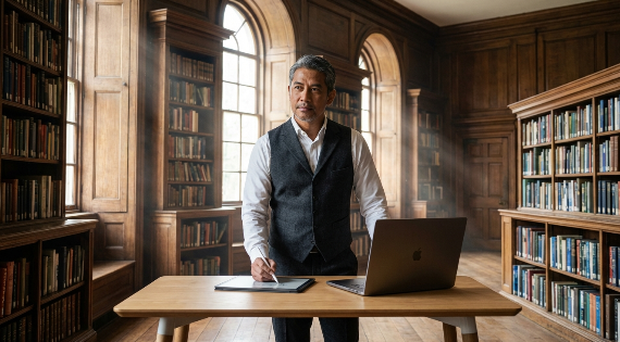 A strategic visualization of global digital publishing market trends in 2026 showing data analytics and e-reader devices.