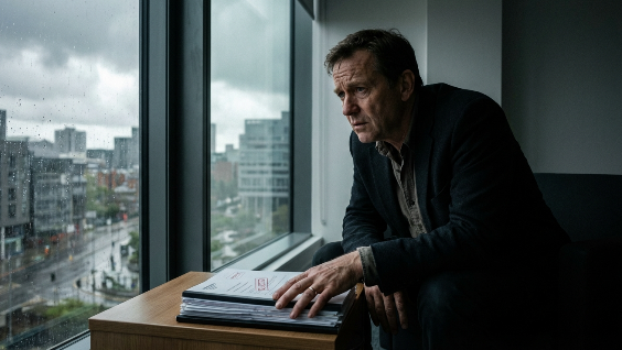 A researcher carefully analyzing a manuscript to identify and avoid academic publishing predatory journals.