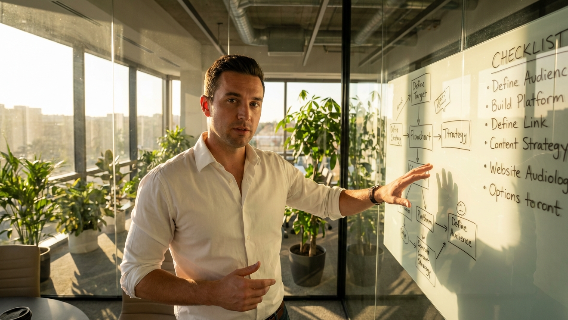 A researcher carefully analyzing a manuscript to identify and avoid academic publishing predatory journals.