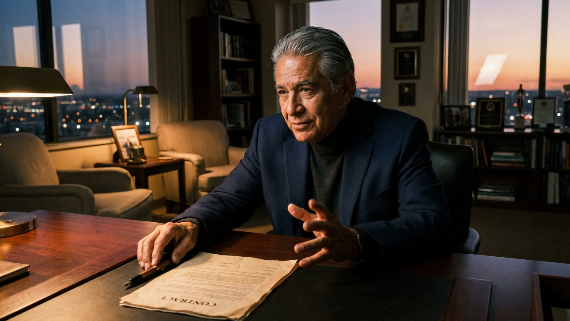 A professional workspace with legal documents and a book featuring an ISBN barcode, representing book publishing legal requirements.