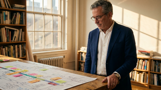 A comprehensive chart illustrating the book publishing timeline expectations for traditional and independent authors.