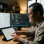A professional digital layout showing EPUB 3.0 code and digital publishing formatting guidelines on a high-resolution e-reader screen.