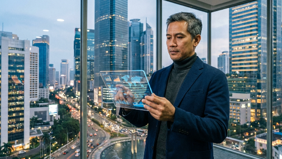 A strategic overview of global digital publishing market trends in 2026 featuring data analytics and e-reading devices.